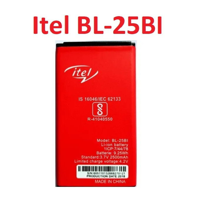 Pin ITEL BL-25Bi iT5602 iT5600 iT5610 iT5616 iT5620 iT5625 Dung Lượng 2500mAh New Thay Thế