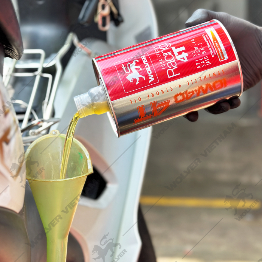 [HỎA TỐC TP.HCM] Dầu nhớt xe máy Wolver Racing 10W40 - Nhớt Wolver 10W40 API SL JASO MA2