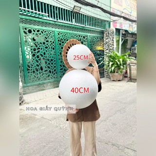 Quả banh xốp / quả cầu xốp đường kính 10-11.5-12.5-15-20cm làm mô hình , trang trí Noel, trang trí sự kiện