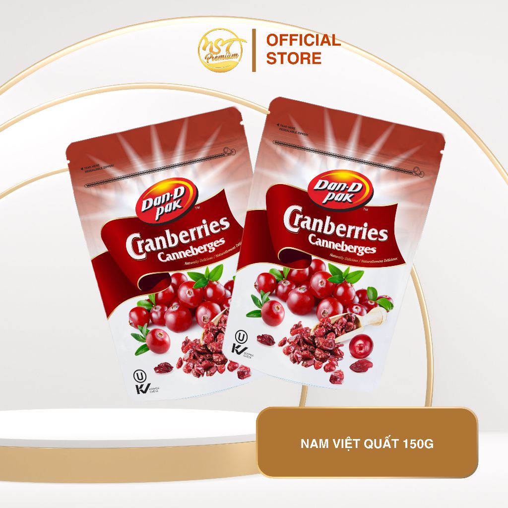 Nam Việt Quất Khô 150g – Cranberries Canada | Trái Cây Sấy Khô Nhập Khẩu Giàu Chất Chống Oxy Hóa