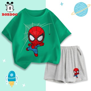 Đồ bộ bé trai BOBDOG, set quần áo trẻ em chất liệu cotton mới -CD-BDO58 in hình NGƯỜI NHỆN cho bé