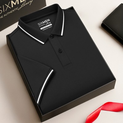 Áo polo nam cao cấp SIXMEN [Tặng Kèm Hộp Quà Xịn] vải cá sấu FeelMax thoáng mát - Trơn Basic viền