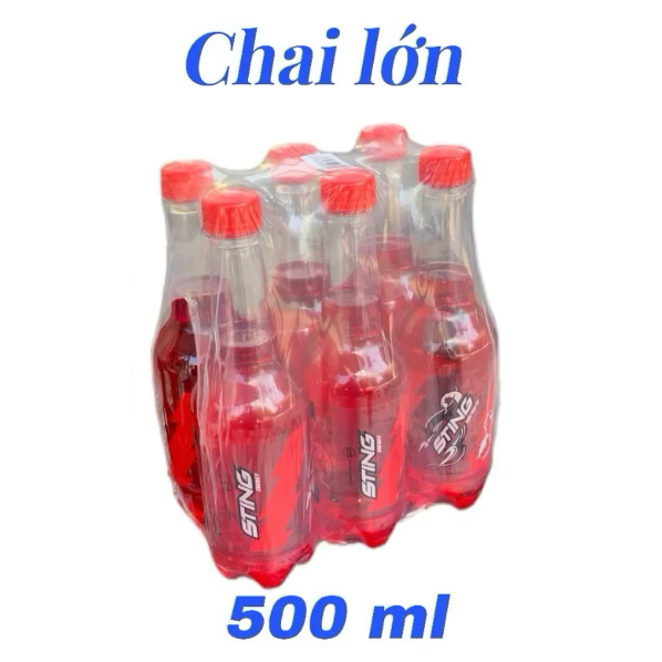 Sting 500ml - Lốc 6 chai Nước Tăng Lực Sting Hương Dâu