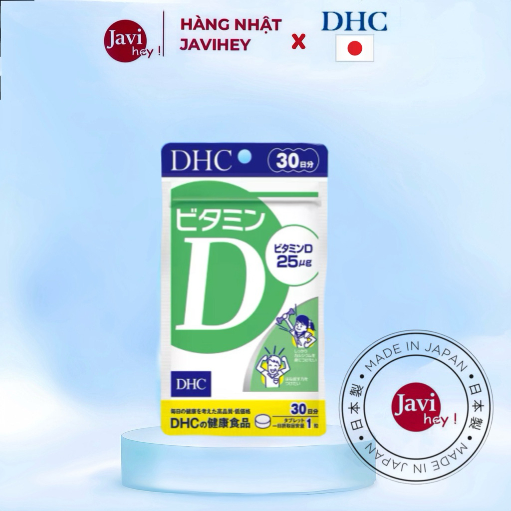 Viên Uống DHC Bổ Sung Vitamin D Hỗ Trợ Hấp Thụ Canxi Tăng Sức Đề Kháng Ngừa Loãng Xương Nhật Bản Gói