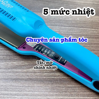 ✅Máy Duỗi Tóc Bản Lớn 6618 Chuyên Sản Phẩm Tóc Cao Cấp Siêu Mềm Ceramic 220V 45W Hiển Thị Nhiệt Độ 240°C Dễ Sử Dụng