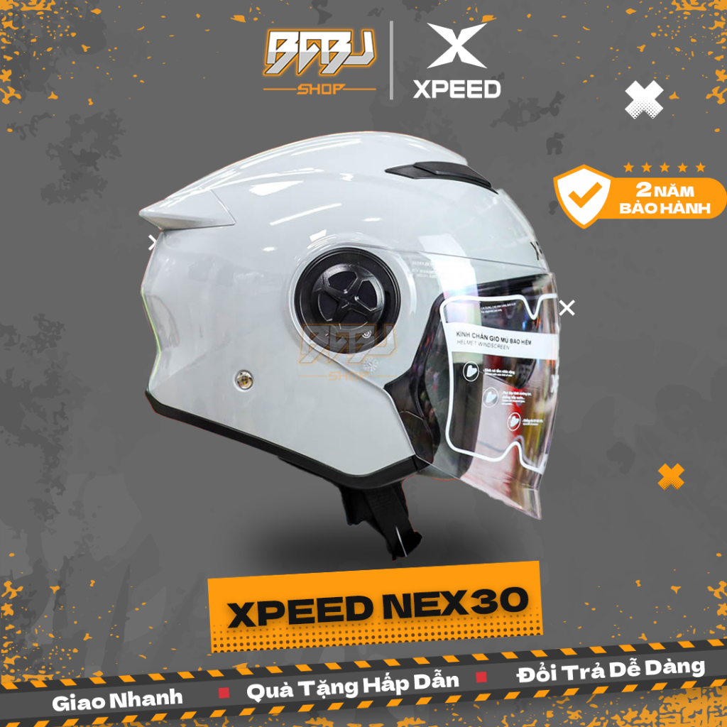 Mũ bảo hiểm XPEED NEX 30 Xám Bóng 2 kính chính hãng HJC – Nhỏ gọn, nhẹ, chất lượng cao, giá tốt