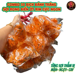 (COMBO 30 BỊCH) SIÊU NGON Bánh Tráng Sợi Sate Rong Biển Ớt Rim Ăn Vặt Hong Anh Clean Food
