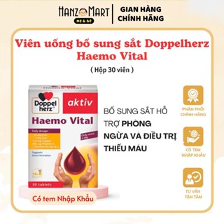 Viên uống bổ sung sắt Doppelherz Haemo Vital hỗ trợ phòng ngừa thiếu máu (Hộp 30 viên)