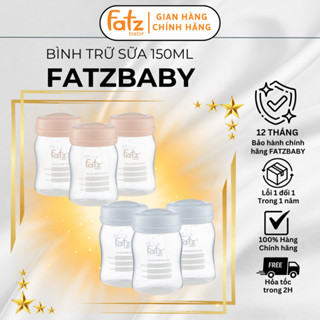  Bình trữ sữa FATZ BABY FB0120N 150ML có cổ rộng chất liệu PP an toàn  có nắp rời để gắn núm ty  