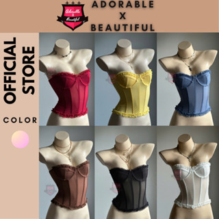 [Ảnh Thật] Áo Corset VER 3 Có Gọng Cúp Ngực Viền Ren, Áo Croptop Cao Cấp Đan Dây Lưng Hàng Nhập [AdorablexBeautiful]
