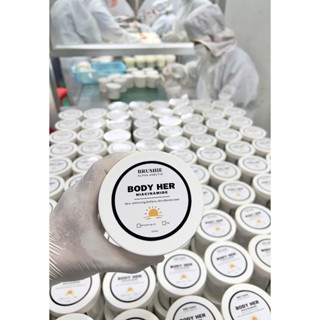 kem body kích trắng mạnh Retinol HER BRUSHIE ALPHA ABUTIN hủ 500gr hương nước hoa căng mịn da