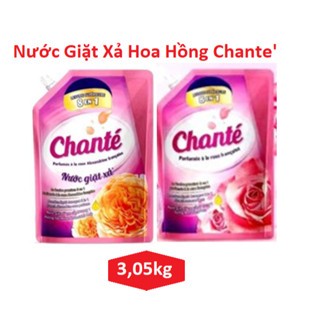Nước Giặt Xả Hương Hoa Mẫu Đơn Pháp 8 in 1 Chante 3,2kg, Hương Hoa Hồng 3,05kg