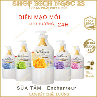  Sữa tắm trắng da hương nước hoa Pháp Enchanteur White với Kem sữa tươi & Niacinamide 650g 