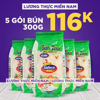   Siêu Rẻ  5 Gói Bún Tươi Khô Safoco 300G 