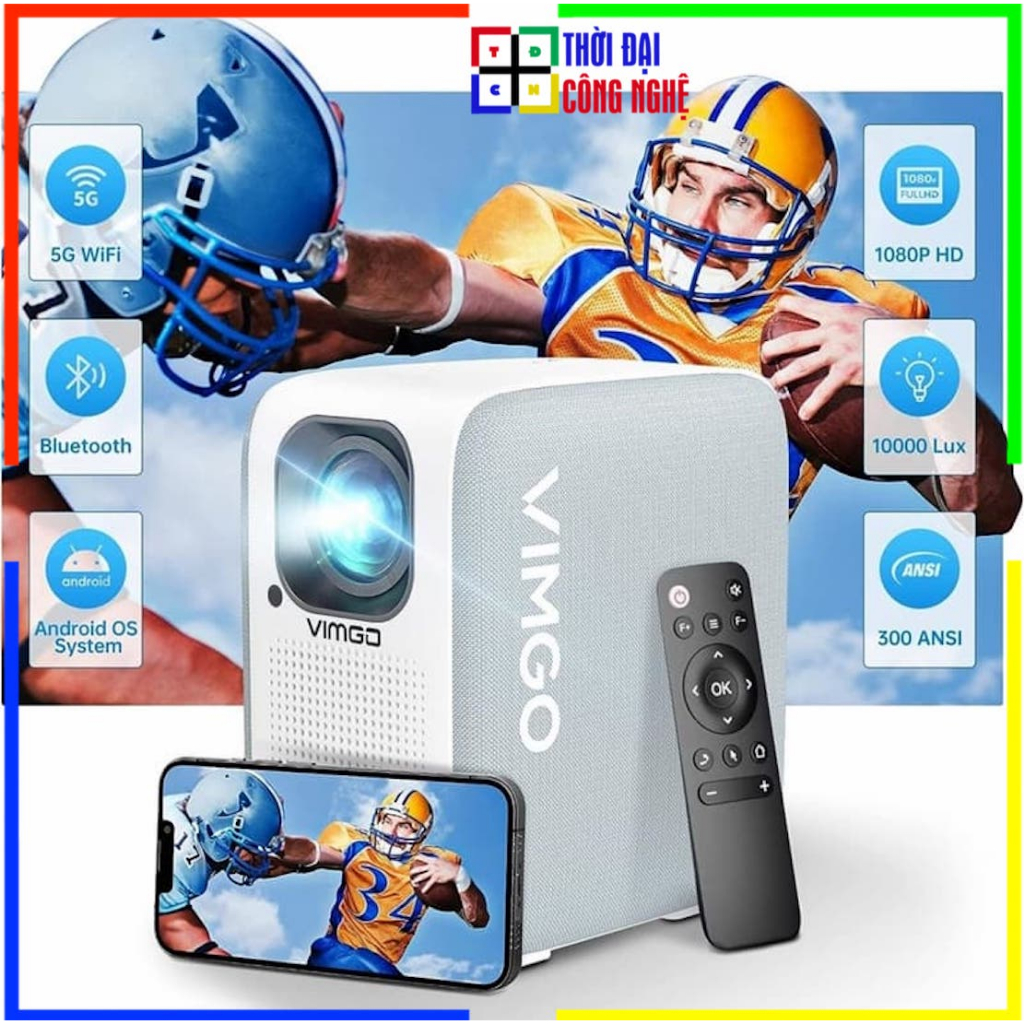 Máy chiếu Vimgo P10 𝗦𝗺𝗮𝗿𝘁 Mini Projector 1080P. Bảo hành 12 tháng, 1 đổi 1 30 ngày.