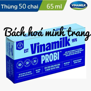 Thùng 50 Chai Sữa Chua Uống Men Sống Có Đường vị truyền thống Vinamilk Probi 65ml