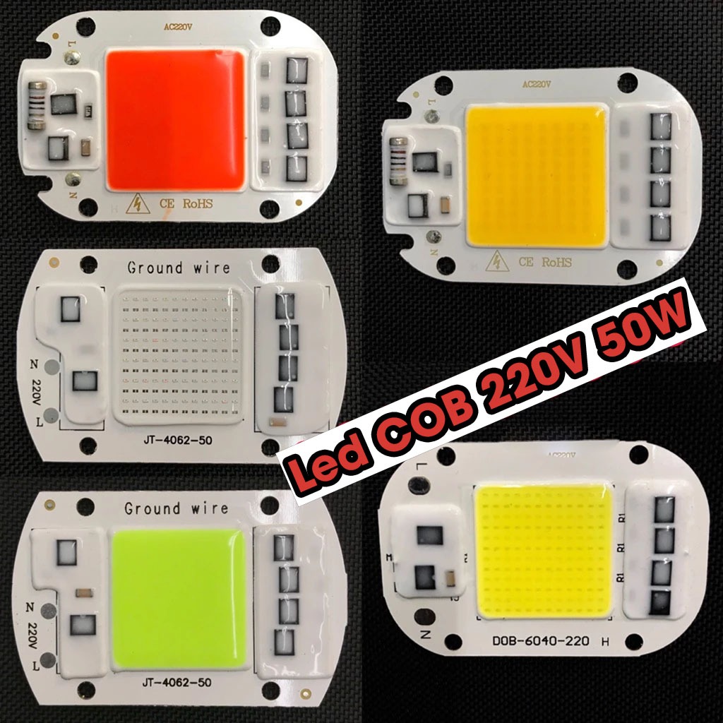 Mắt led cob 220v 50w 30w 20w  - Đỏ | Trắng | Vàng | Xanh lá | Xanh Dương