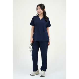 Bộ Scrubs Bác Sĩ Nữ Bloudi Basic Cotton Cao Cấp, đồng phục phòng khám, bệnh viện