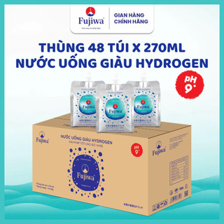 Thùng 48 Túi x 270ml Nước Uống I-ON Kiềm Giàu Hydrogen Cao Cấp Fujiwa