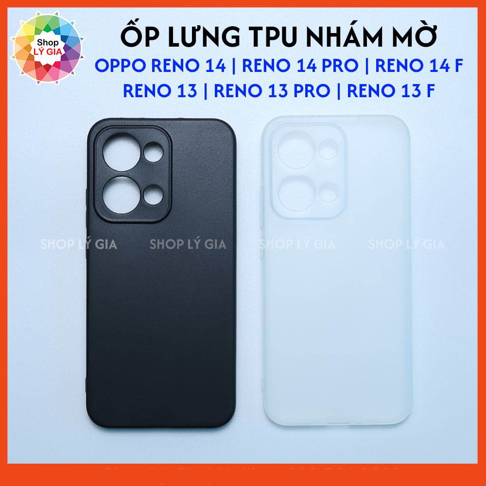 Ốp lưng TPU nhám mờ cho OPPO Reno 14 / Reno 14 Pro / Reno 14 F / Reno 13 / Reno 13 Pro / Reno 13 F
