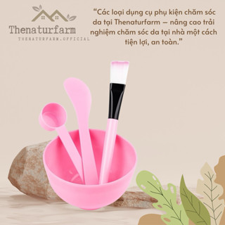 Bộ dụng cụ trộn mặt nạ [ Combo làm đẹp 4 món - gồm : chén nhựa, thìa, xẻng, cọ lông ]