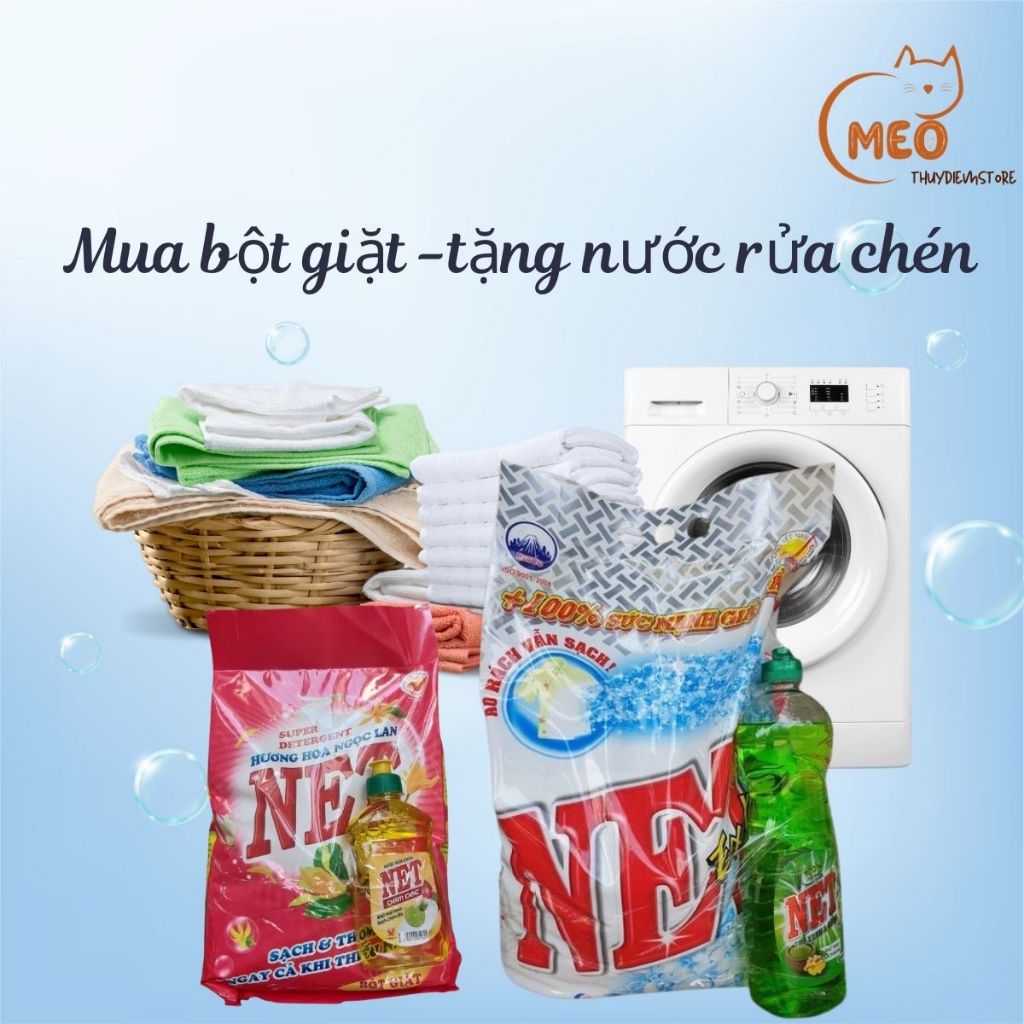 Bột giặt Net Extra túi 5,5kg & Bột giặt hương hoa ngọc lan túi 2,4kg