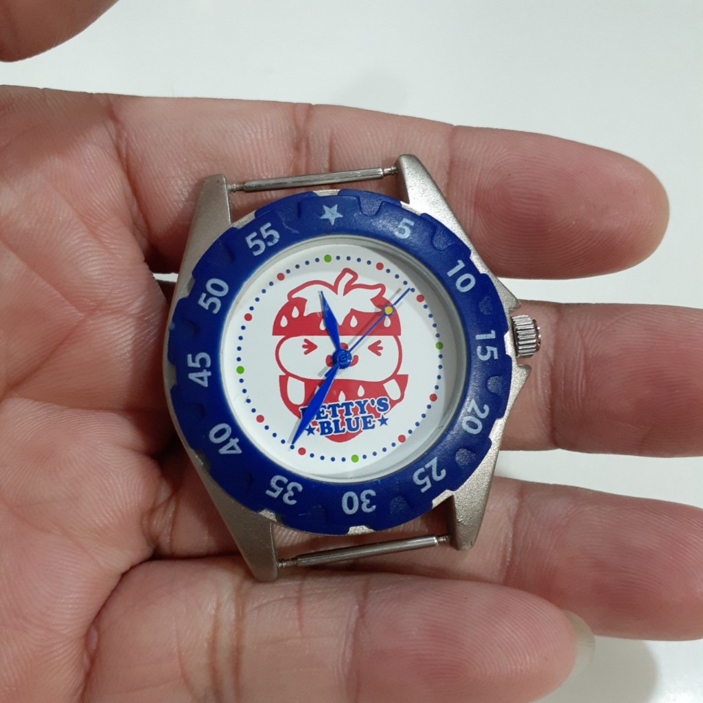 Mặt Đồng hồ nam hoạt hình Betty's Blue Size 40mm niềng xoay second hand si Nhật