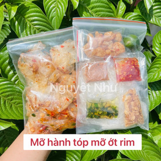  Combo 5 bịch Bánh Tráng Rìa Trộn Mỡ Hành Tóp Mỡ Muối Tôm Nhuyễn me ớt rim chanh dây sate cay -NH 