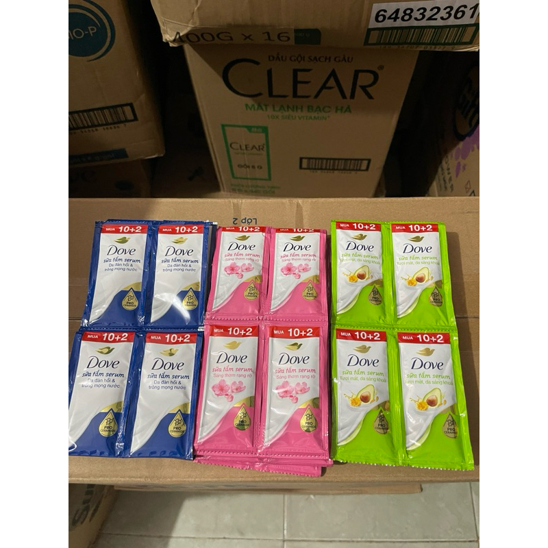 Combo 6d tắm Dove dây .