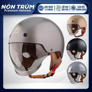 Mũ Bảo Hiểm Royal M239 Nửa Đầu Kính Âm - Size M L XL XXL - Cho Nam Nữ - Đi Xe Máy Chính Hãng