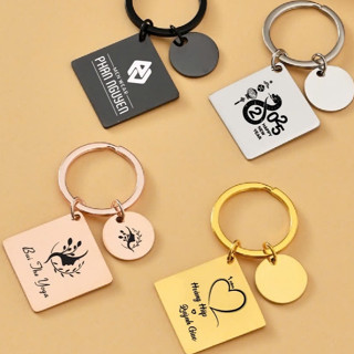 [Miễn Phí Khắc Tên] Móc khoá LUXCUP Inox khắc tên, Ngày Tháng Kỉ Niệm - kèm Tag Theo Yêu Cầu.