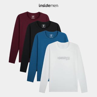  Áo thun Nam tay dài Insidemen Regular Fit poly giữu nhiệt mùa đông thoáng khí mùa hè  ILT005W2 