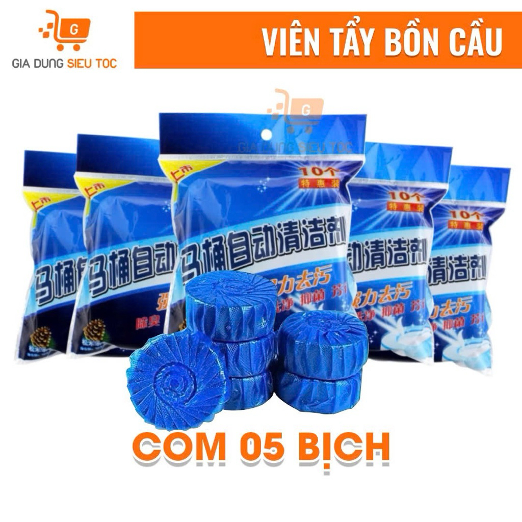 [Hoả Tốc] COMBO 50 VIÊN Tẩy Bồn Cầu Thế Hệ Mới – Làm Sạch Hiệu Quả, Khử Mùi, Ngăn Ố Vàng