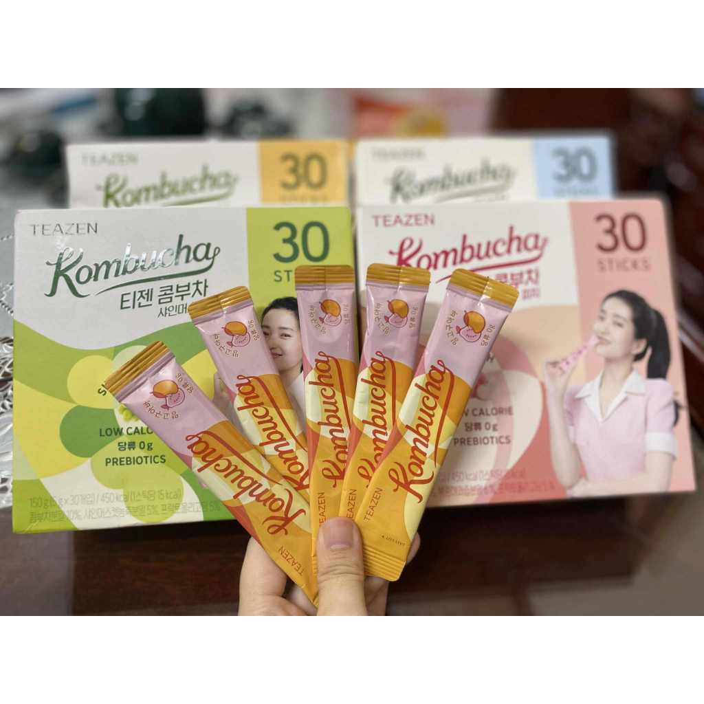 [TEAZEN] Kombucha 16 Hương Vị 30 GÓI | Nước uống Probiotic đích thực Hàn Quốc | Đường không đường | 