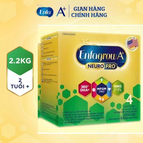 Date 3/2028 _Sữa bột Enfagrow 4 cho bé từ 2_6 tuổi, hộp 2,2kg vị nhạt. Bao bì mới