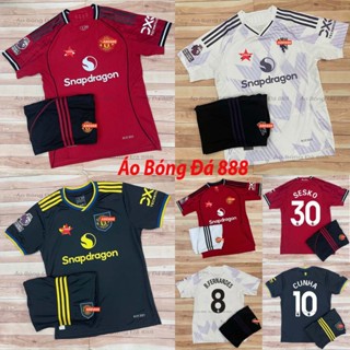 Bộ Quần Áo Bóng Đá CLB Manchester United 25/26 - Chuẩn Thi Đấu - Vải Polyester Gai Thái Cao Cấp