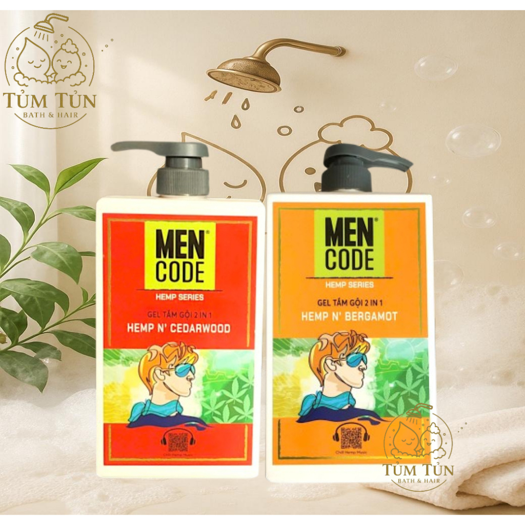 Gel tắm gội 2in1 MENCODE hương trẻ trung năng động 630g - Da sạch tóc khỏe