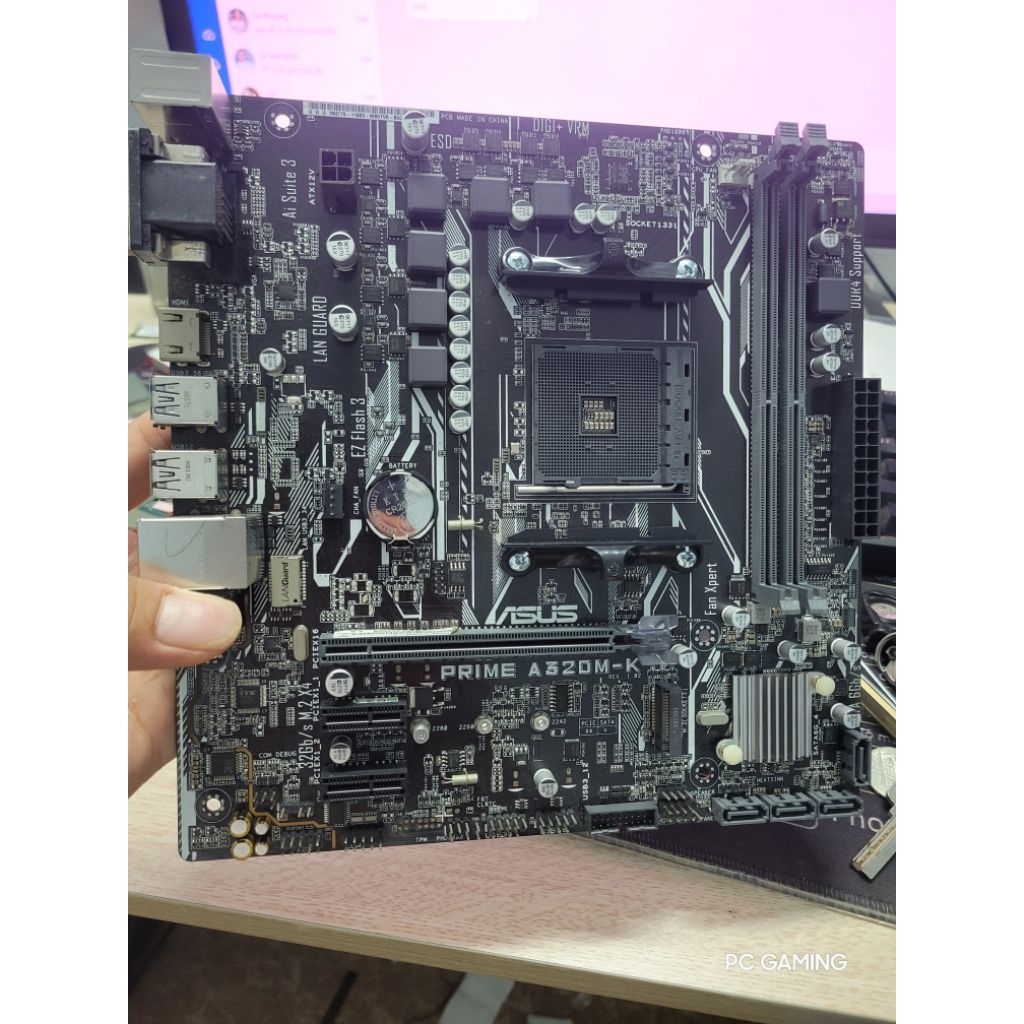 Main Asus A320m-k Có khe M2 NVME