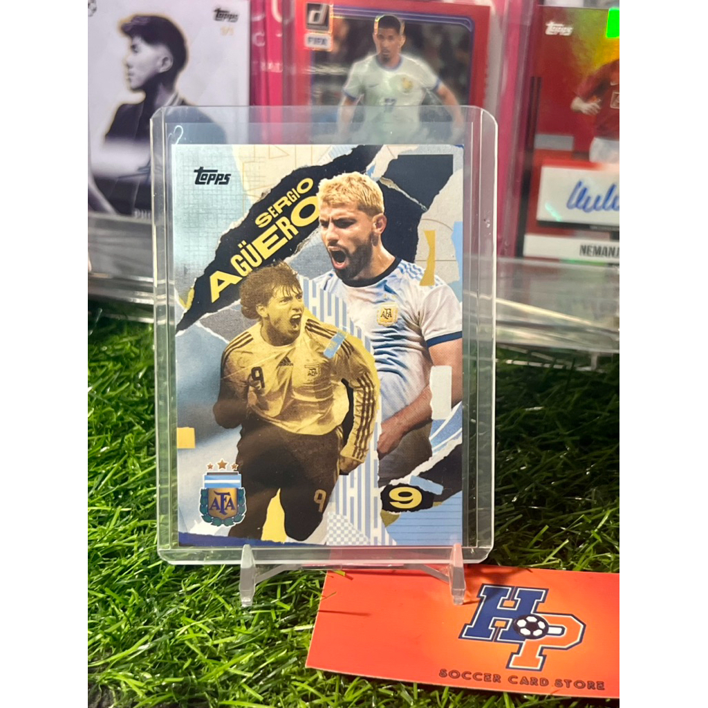 Thẻ bóng đá Sergio Aguero First Goal Topps Argentina Team Set 2024/25
