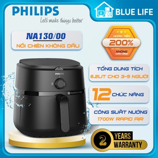 Nồi Chiên Không Dầu Philips NA130/00, 6.2Lit - 1700W, Hàng Chính Hãng