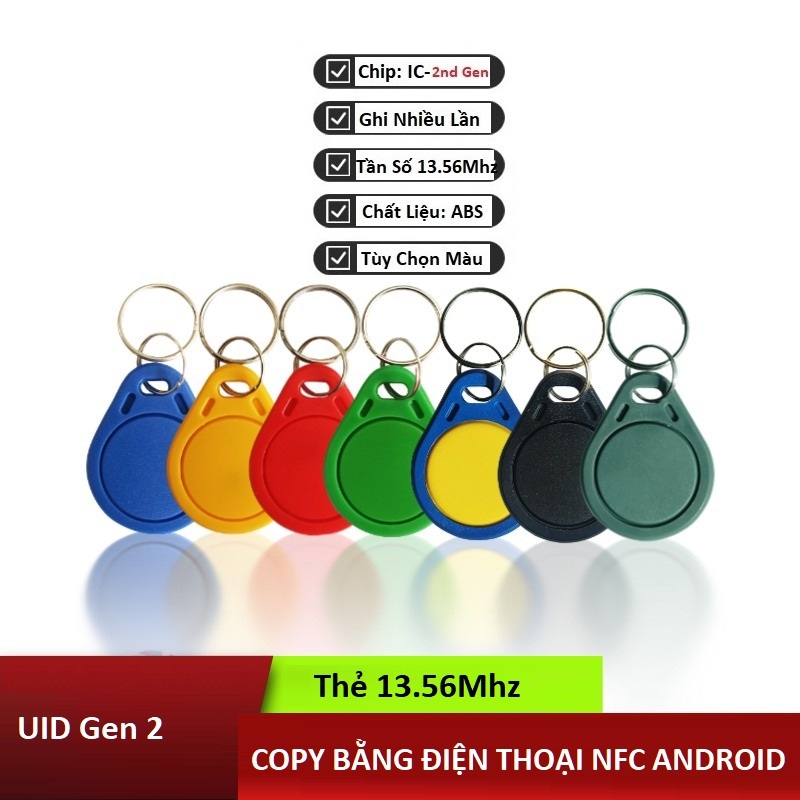 [SAO CHÉP BẰNG ĐIỆN THOẠI NFC] Thẻ từ UID thế hệ 2 tần số 13.56Mhz Copy bằng điện thoại NFC và Máy c