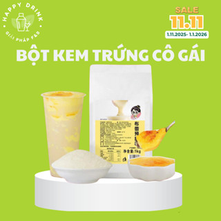 [LOẠI 1] Bột kem trứng cô gái Xiaka Đài Loan gói 1kg, loại bột trắng thơm, ngon dùng làm kem trứng