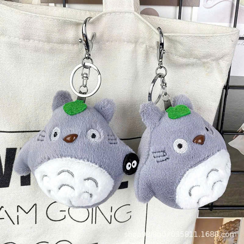 Meow Shop Hoạt Hình Mini Dễ Thương Anime Sang Trọng Búp Bê Totoro Móc Khóa Nhồi Bông,Móc Khóa Balo,Q