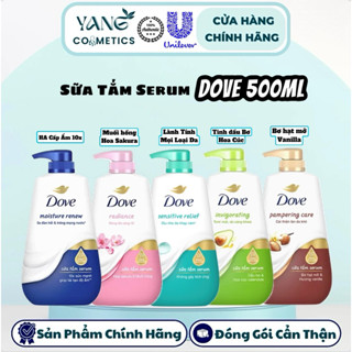  Sữa Tắm Dove Serum Dưỡng Ẩm Trắng Da 500G Muối Hồng Bơ Vanilla Cho Da Nhạy Cảm  HÀNG CÔNG TY  
