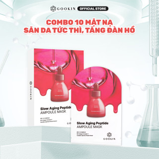 Combo 10 Mặt Nạ Săn Da,Tăng Đàn Hồi Cho Da Lão Hoá Gookin Slow Aging Peptide Ampoule Mask 30ml (1)