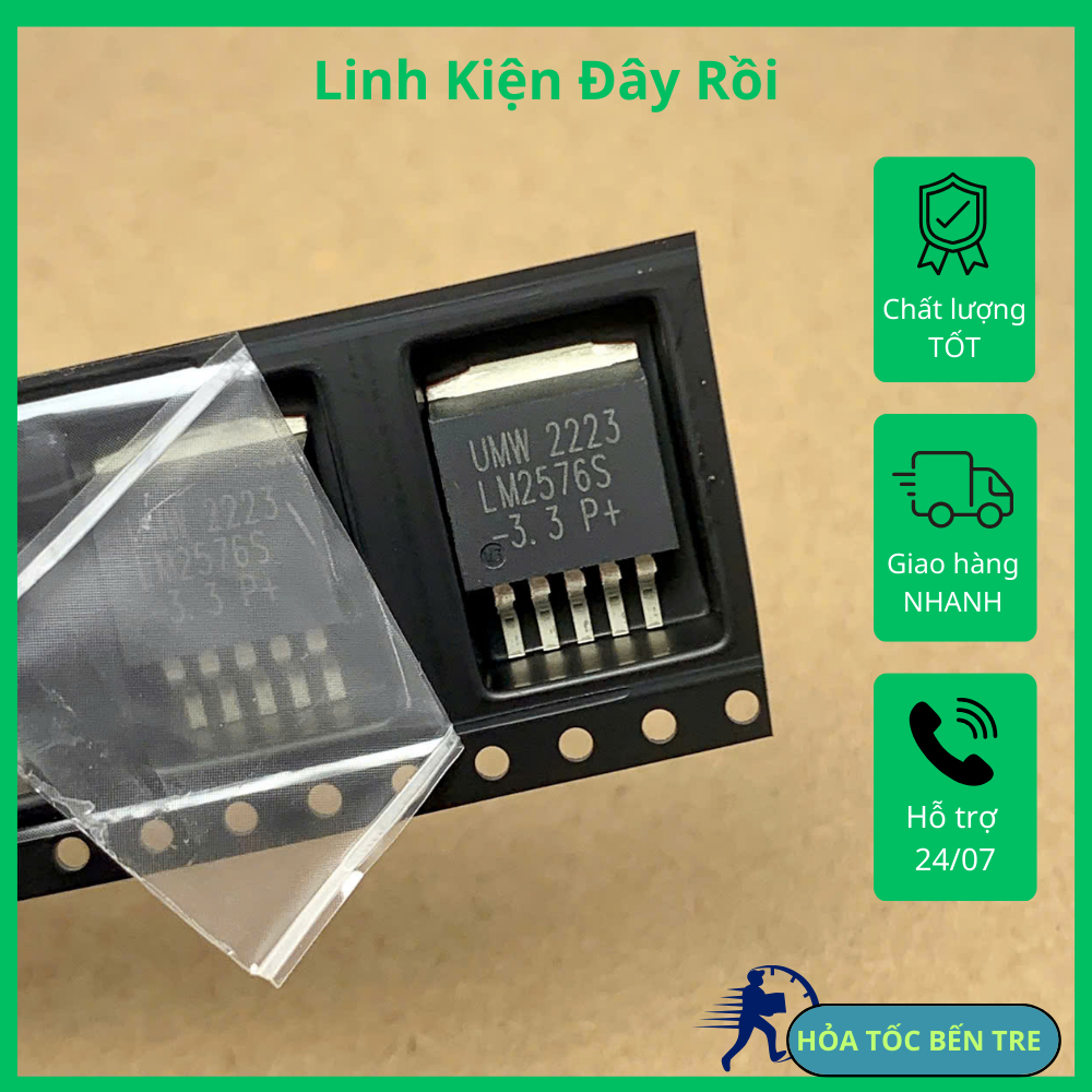 2 cái UMW LM2576S-3.3 3.3V 3A TO-263 chính hãng