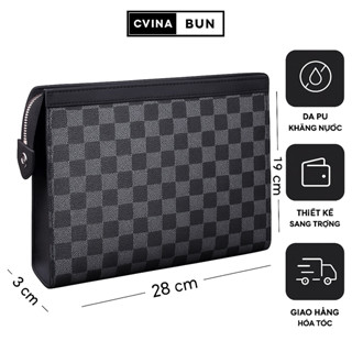 Ví cầm tay thời trang nam nữ cao cấp da Pu chống nước, chống xước, phong cách lịch lãm, sang trọng