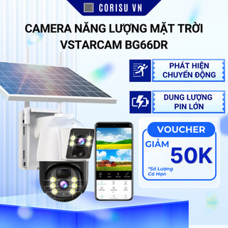  Camera ngoài trời VSTARCAM BG66DR dùng sim 4g tích hợp pin năng lượng mặt trời chống nước chống bụi IP66 pin 8000mAh 