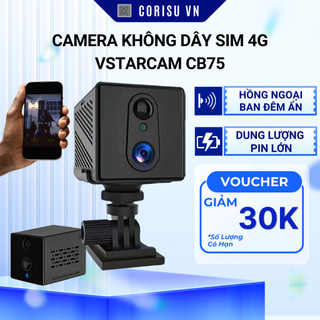  Camera không dây Vstarcam CB75 dùng sim 4g phát hiện chuyển động hồng ngoại ban đêm ẩn dung lượng pin 3000 mAh 