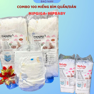 COMBO 100 Bỉm quần/dán HIPGIG A _Hipbaby care đủ size S M/L/XL/2XL/3XXL/